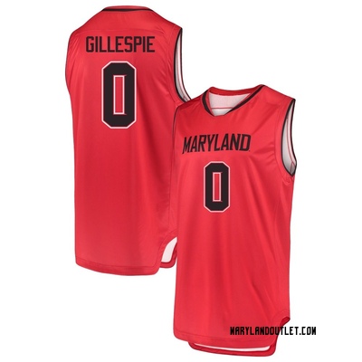 Men's Ja'Kobi Gillespie Maryland Terrapins Replica Performance Basketball Jersey - Red