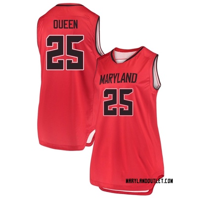Women's Derik Queen Maryland Terrapins Replica Performance Basketball Jersey - Red