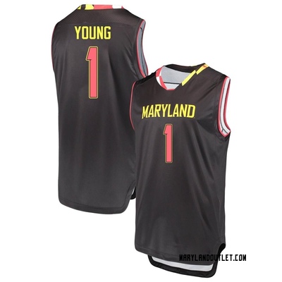 Youth Jahmir Young Maryland Terrapins Replica Performance Basketball Jersey - Black