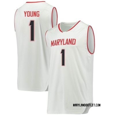 Youth Jahmir Young Maryland Terrapins Replica Performance Basketball Jersey - White